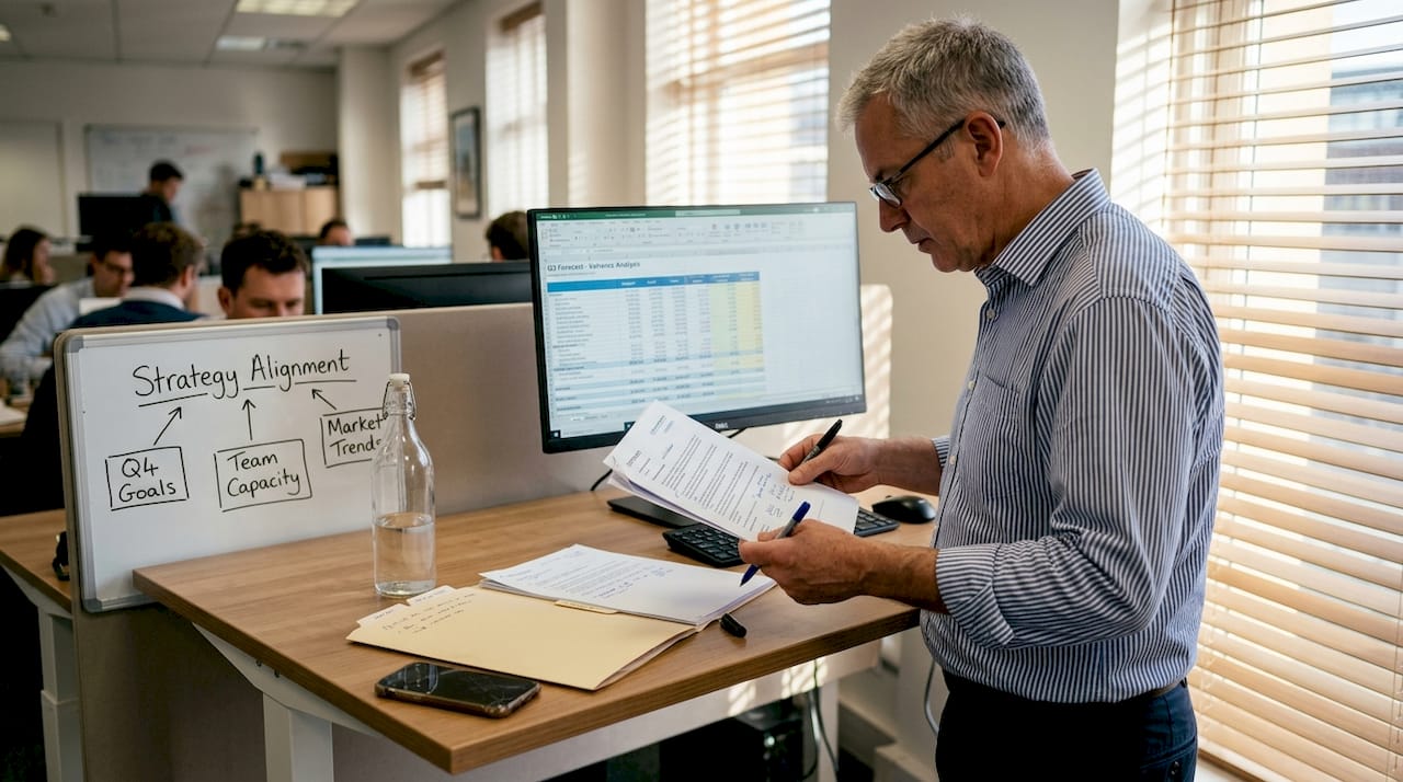 Manager aligning contract with business strategy