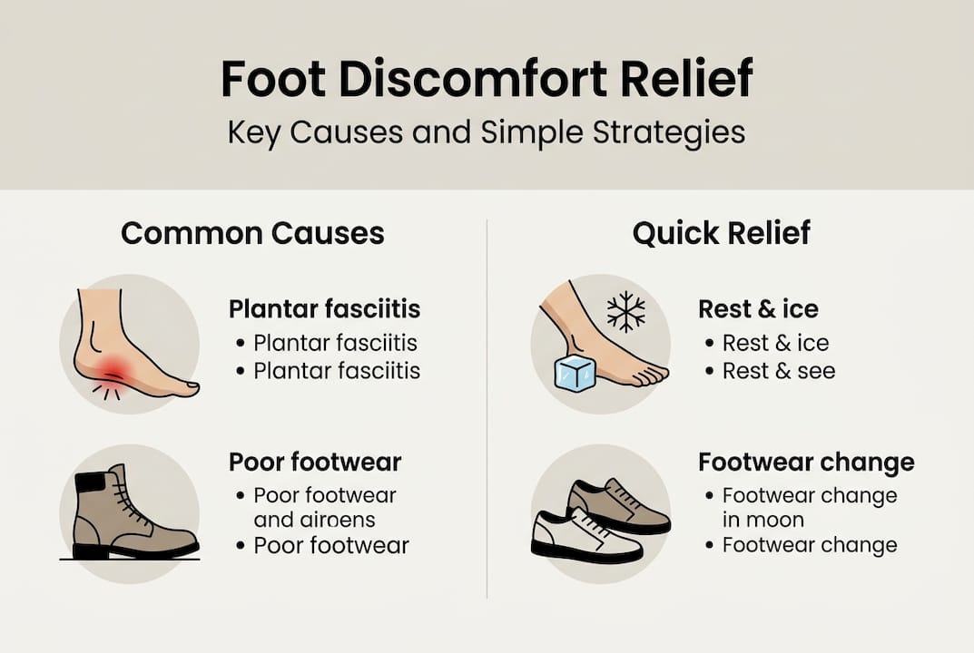 Infographic foot discomfort causes and solutions