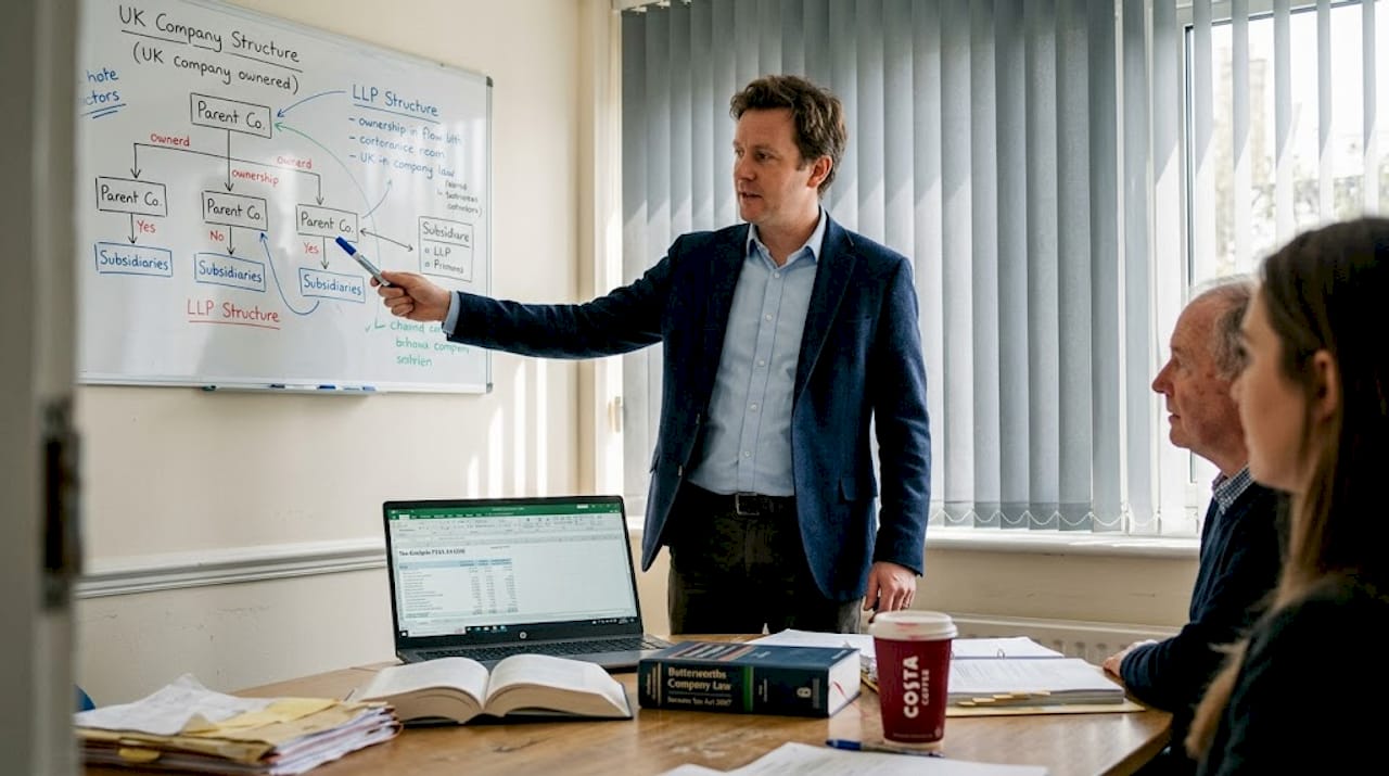 Solicitor explaining incorporation and structuring options