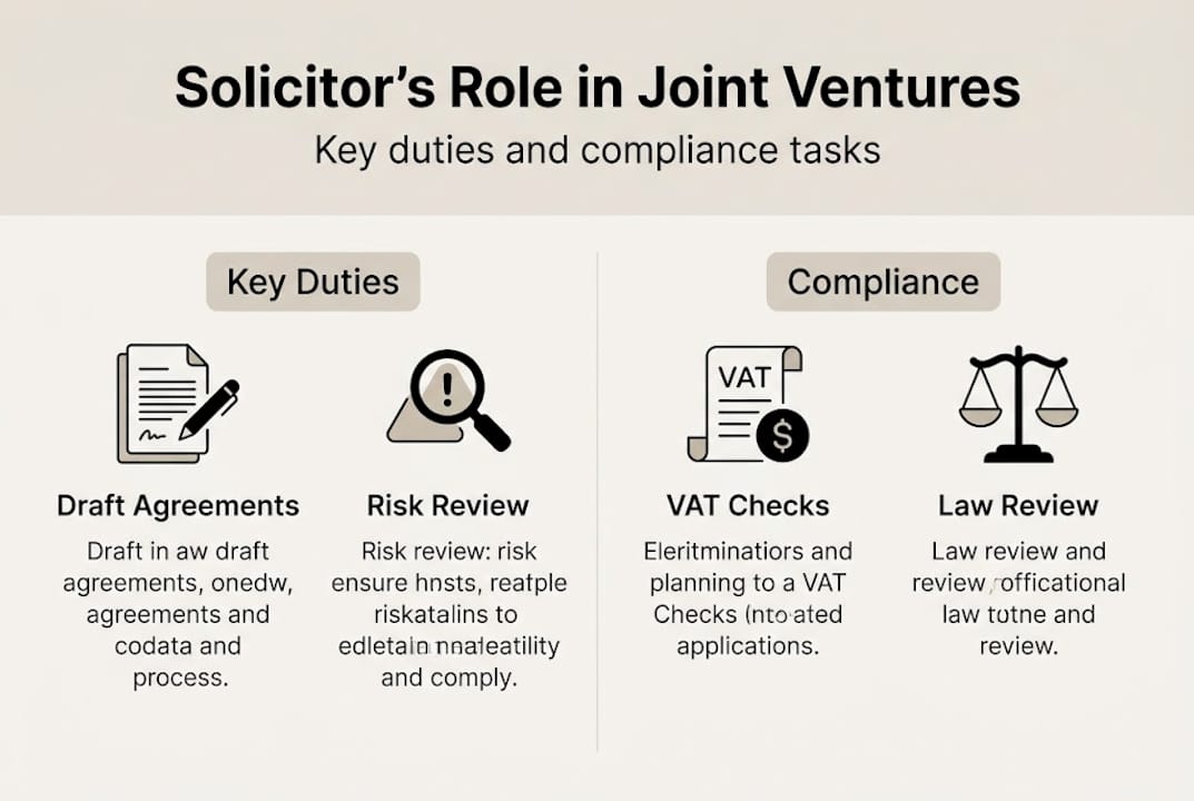 Infographic of solicitor’s duties and compliance in joint ventures