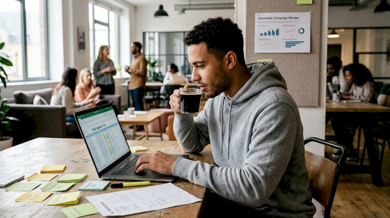 Worker segmenting email marketing lists