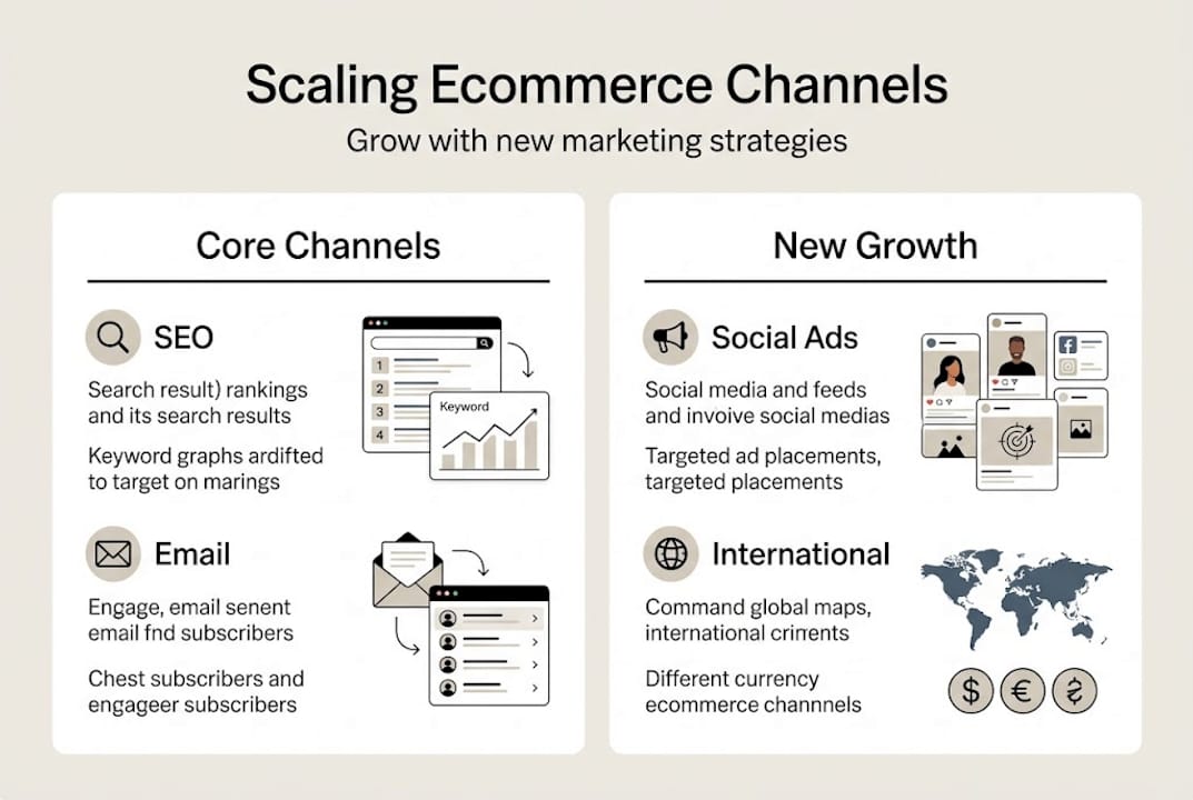 Infographic scaling ecommerce marketing channels
