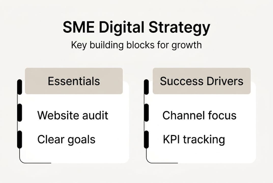 Infographic of SME digital strategy building blocks