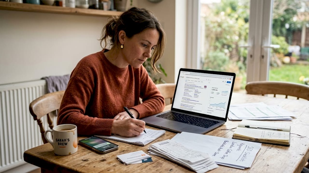 Business owner performing hands-on SEO work