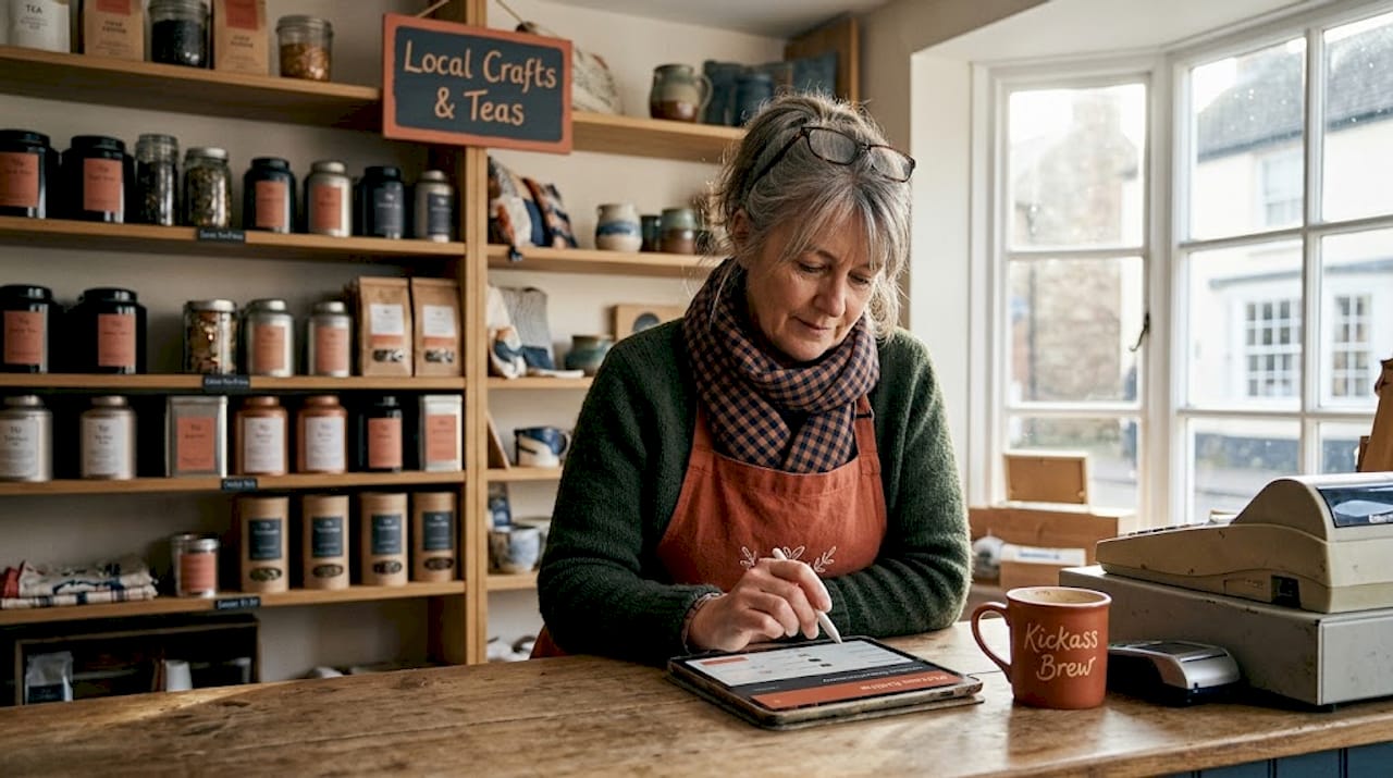 Shopkeeper updating UK online store platform