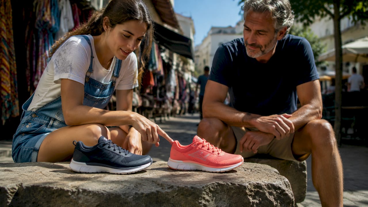 Comparison of men and women shoe sizes