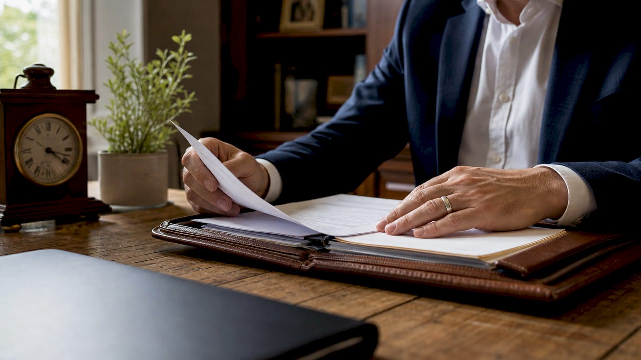 Solicitor signing personal injury claim documents