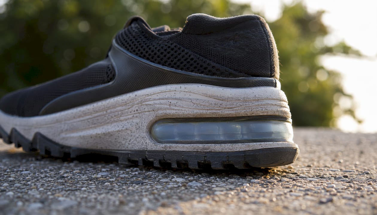 Close-up of cushioning in orthopedic shoe sole