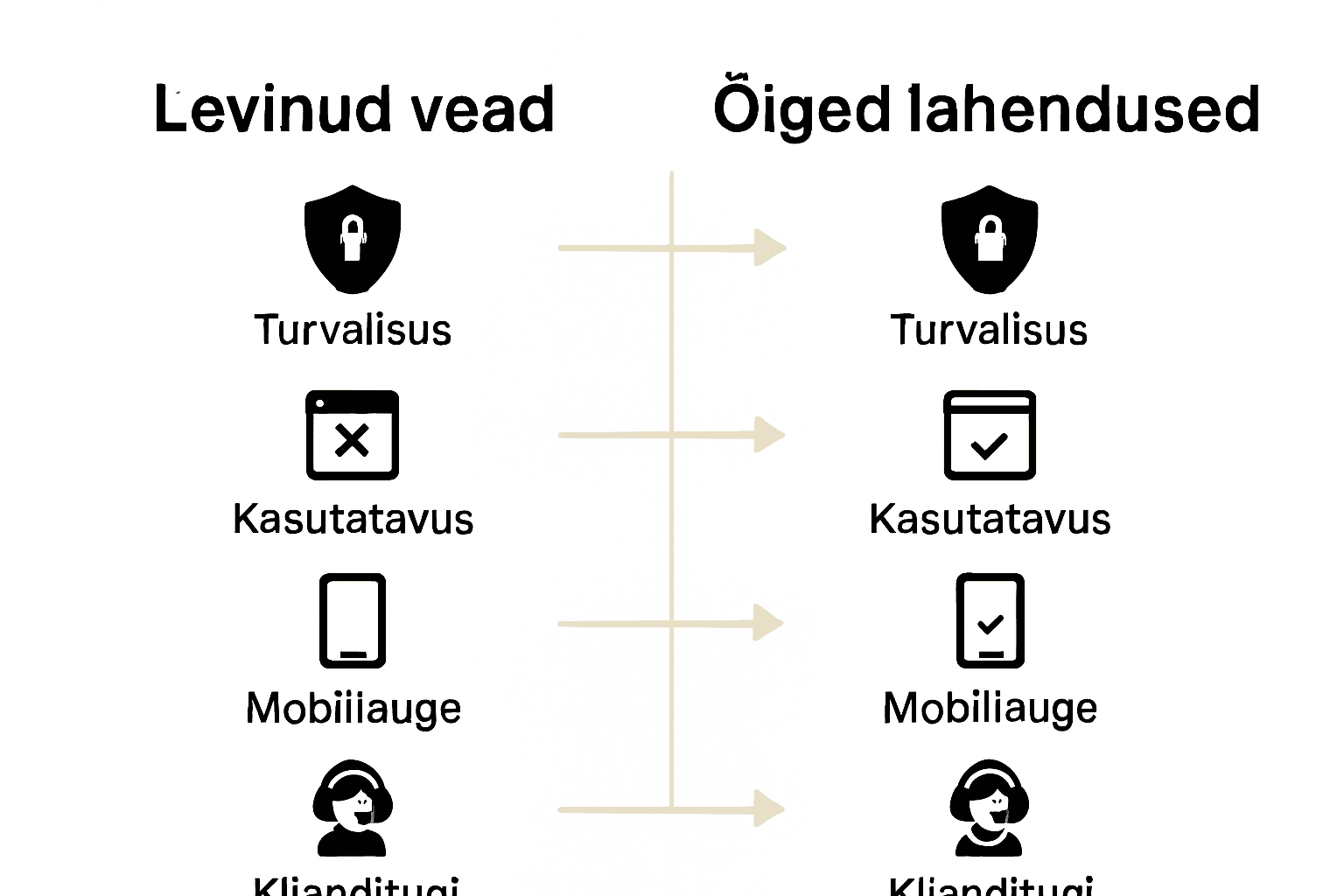 E-poes levinud vead ja õiged lahendused