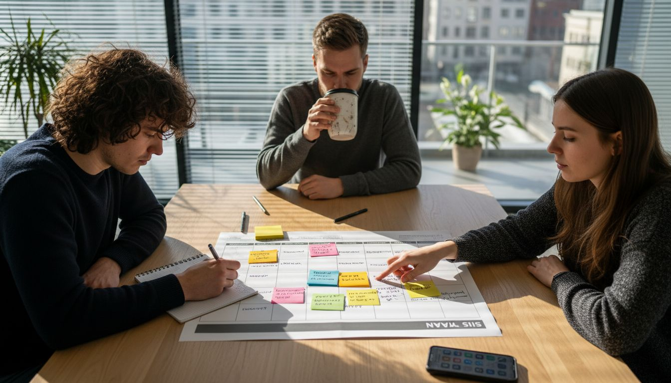 Meeskond paneb paika turundussisu plaani ja koostab sisukalendri.