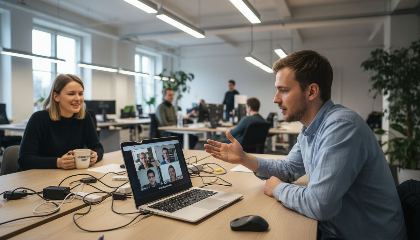 Klienditoe spetsialist suhtleb veebivestluse kaudu