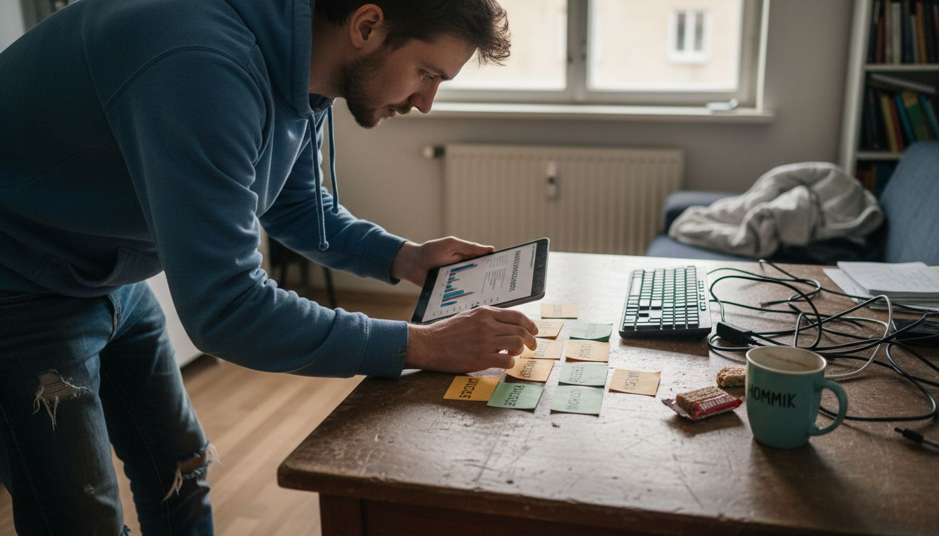 Mees võrdleb erinevaid digikanaleid ja analüüsib nende tulemusi.