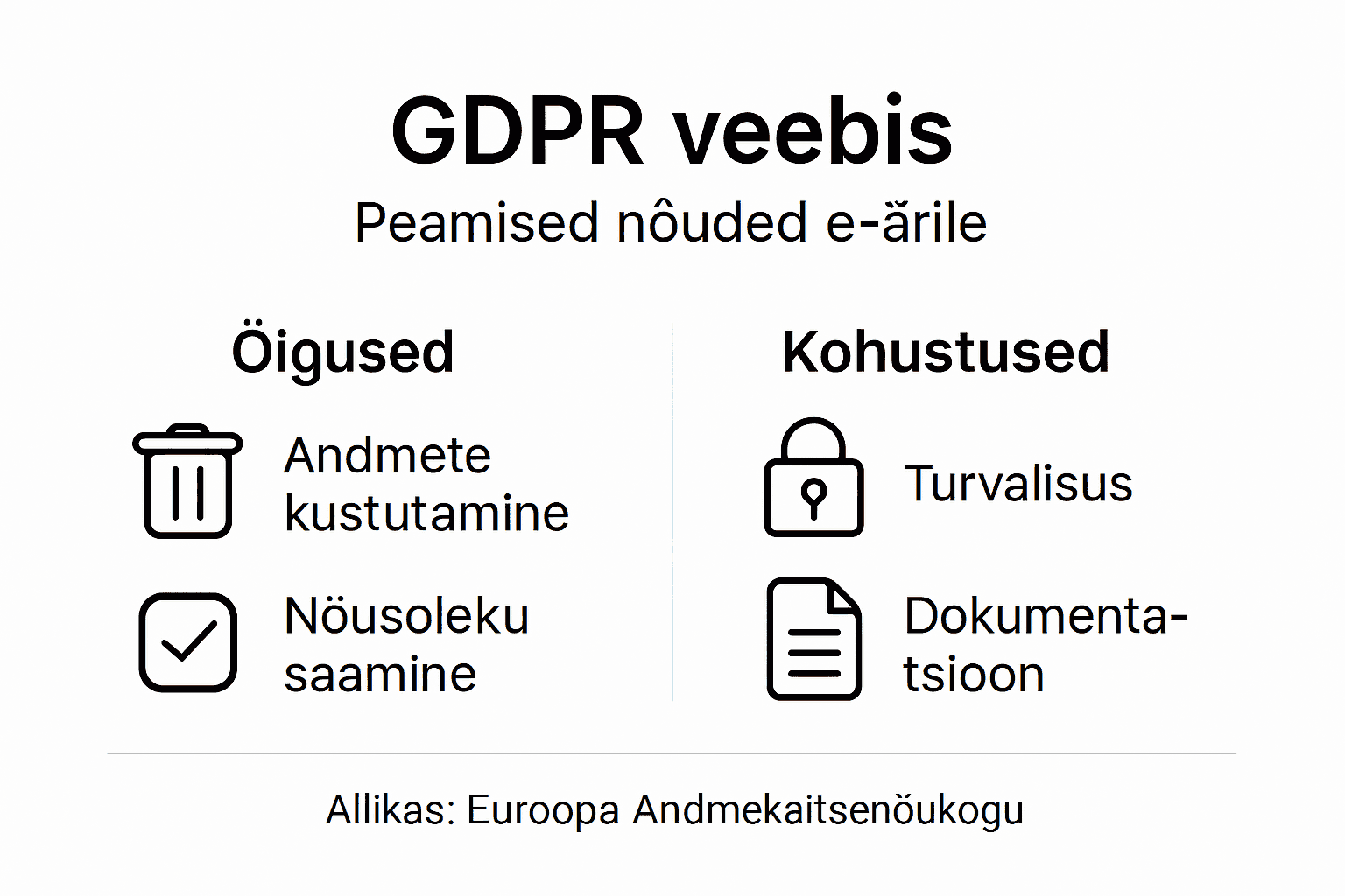 E-äri GDPR nõuded: ülevaatlik infograafik