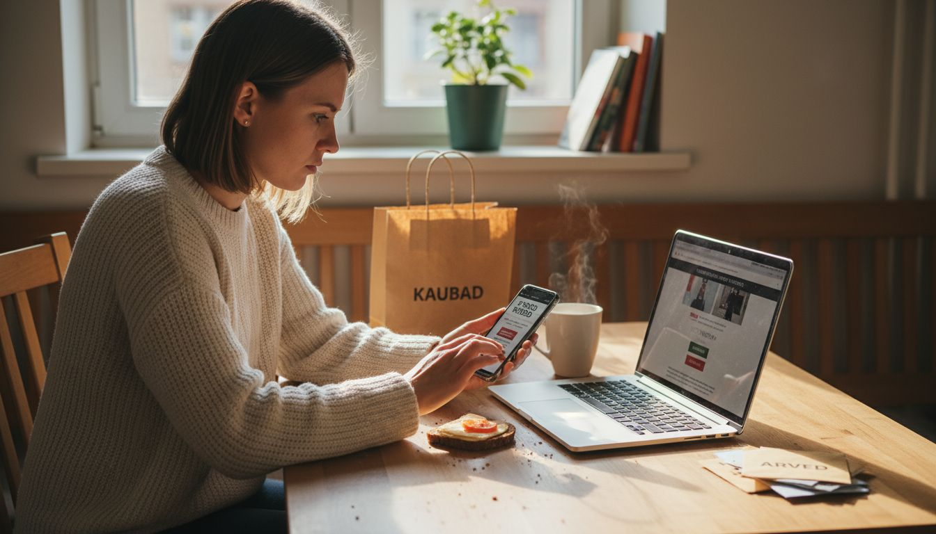 Ostja sirvib e-poodi nii telefonis kui arvutis.