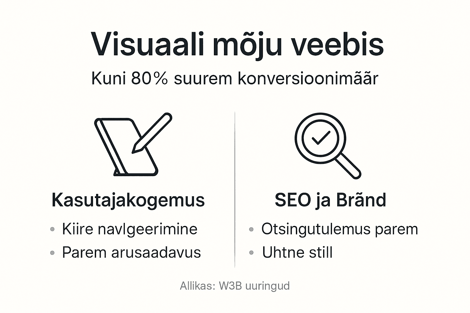 Infograafik: kuidas visuaalid veebis mõju avaldavad