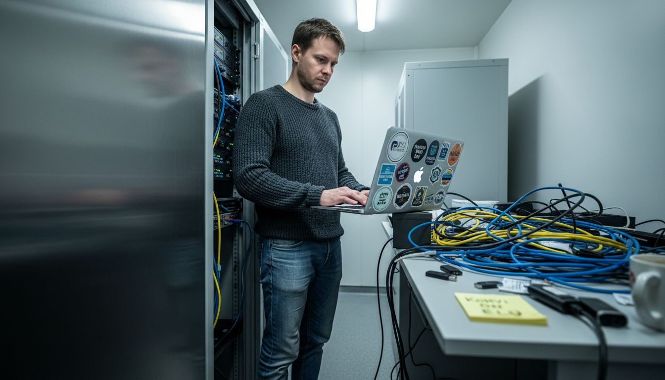 IT-juht seadistab ettevõtte jaoks pilvekeskkonna.