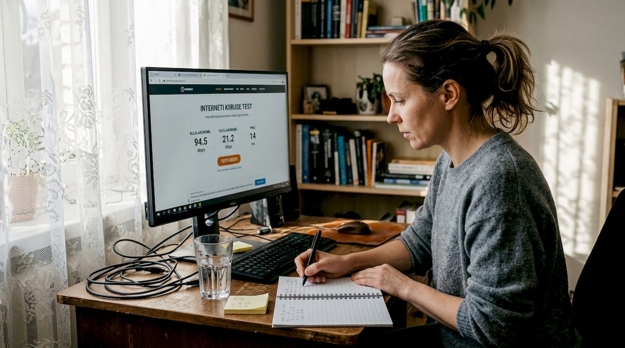 Veebidisainer kontrollib, kui kiiresti leht avaneb