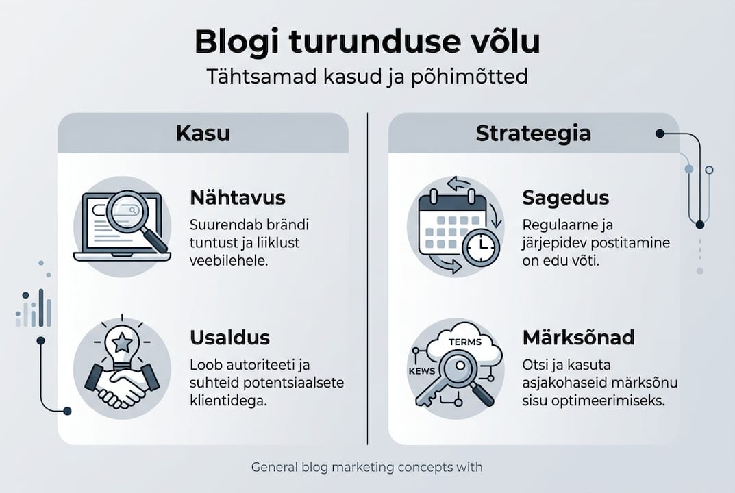 Infograafik: blogiturunduse eelised ja nutikad võtted