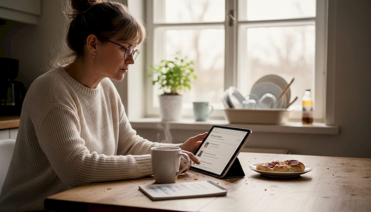 Naine vastab klientide tagasisidele