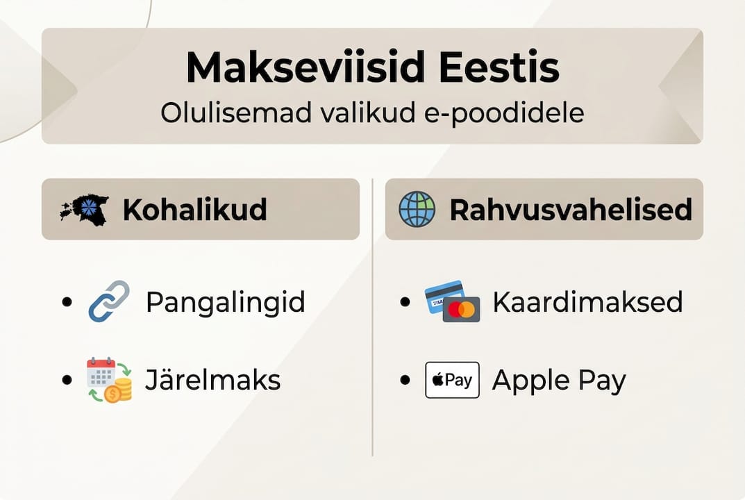 Infograafik: Ülevaade Eesti enimlevinud makseviisidest