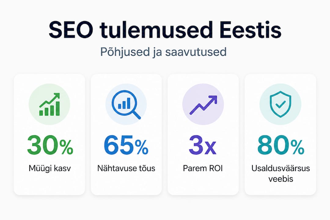 Infograafik: SEO tulemuslikkuse statistika Eestis