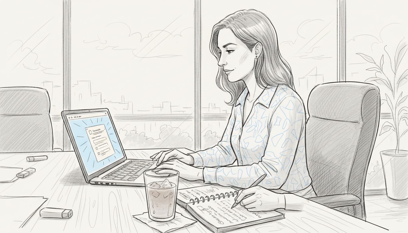 User testing SaaS product interface at desk