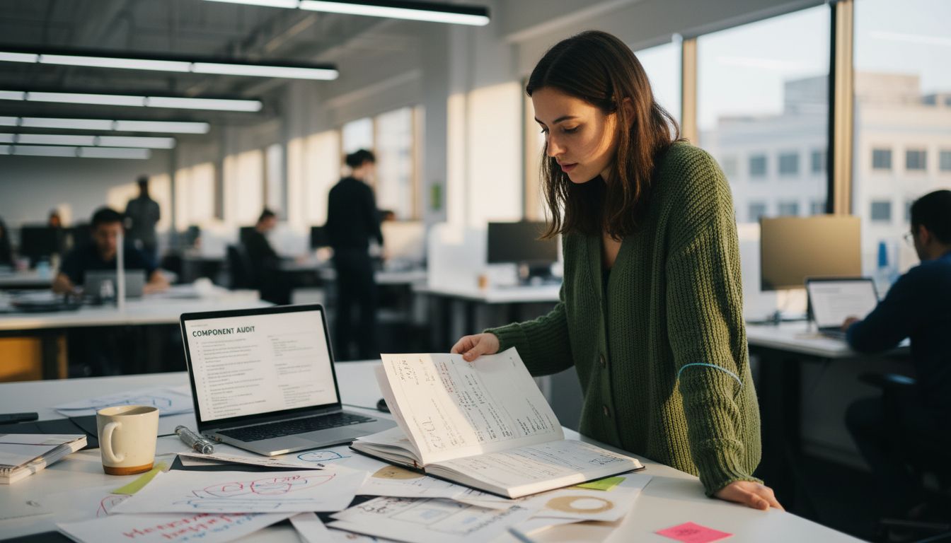 Product manager reviews design system guide