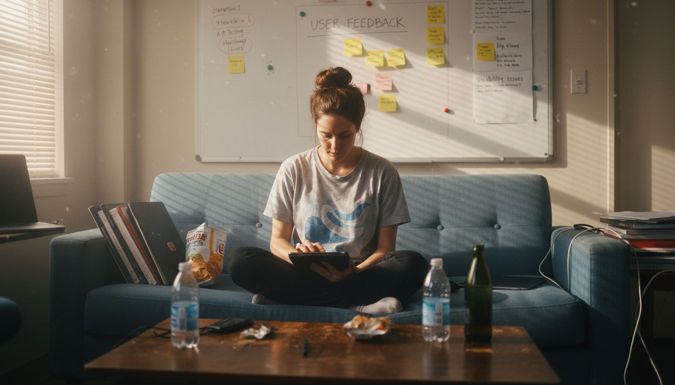 UX designer working during design meeting