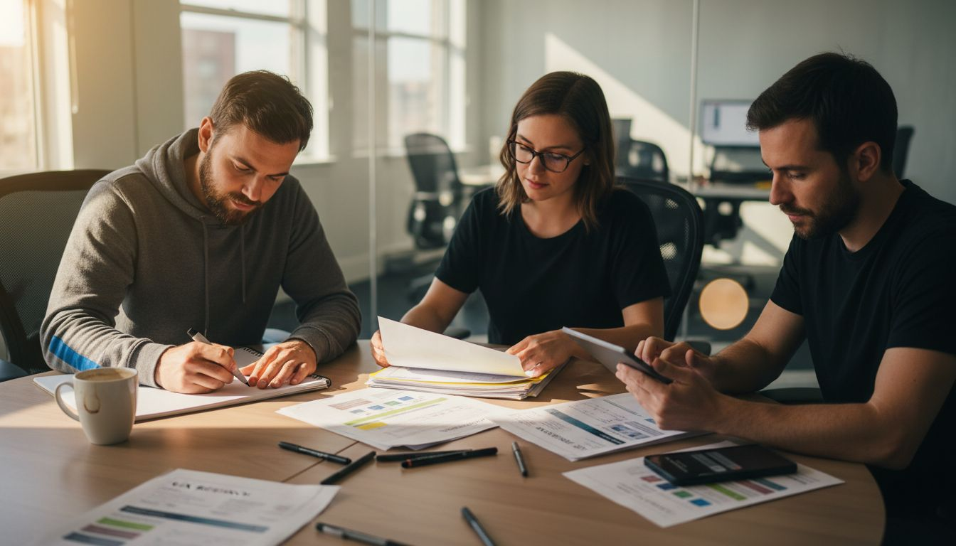 Designers discussing SaaS user insights