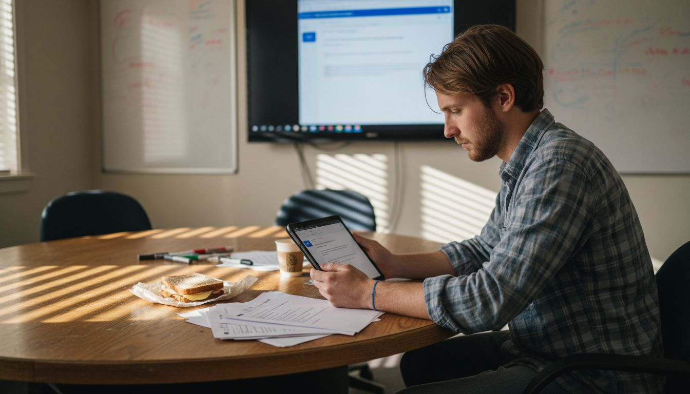 Manager planning user recruitment emails
