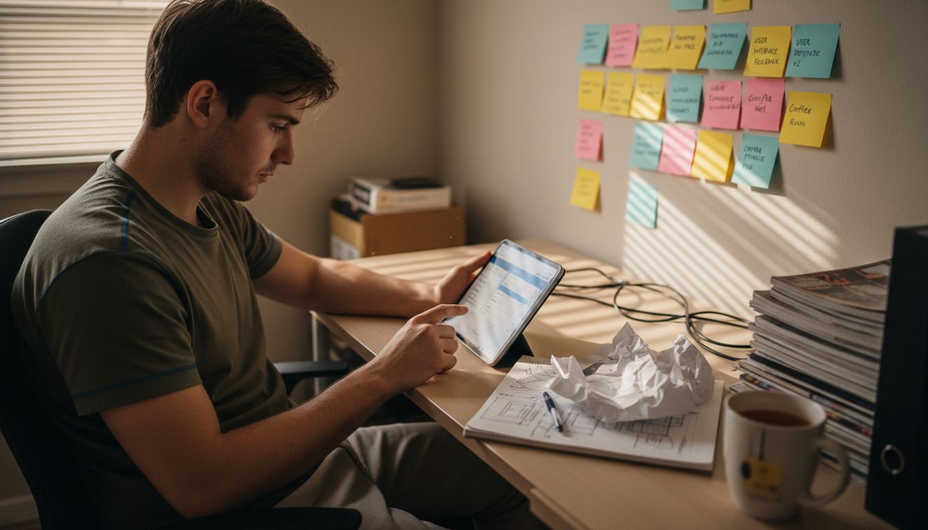 Developer testing SaaS mobile interface