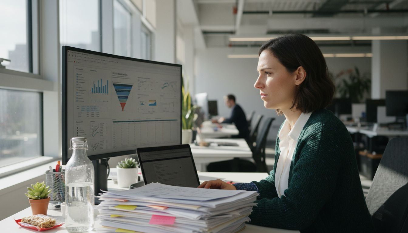 UX analyst analyzing SaaS usage data