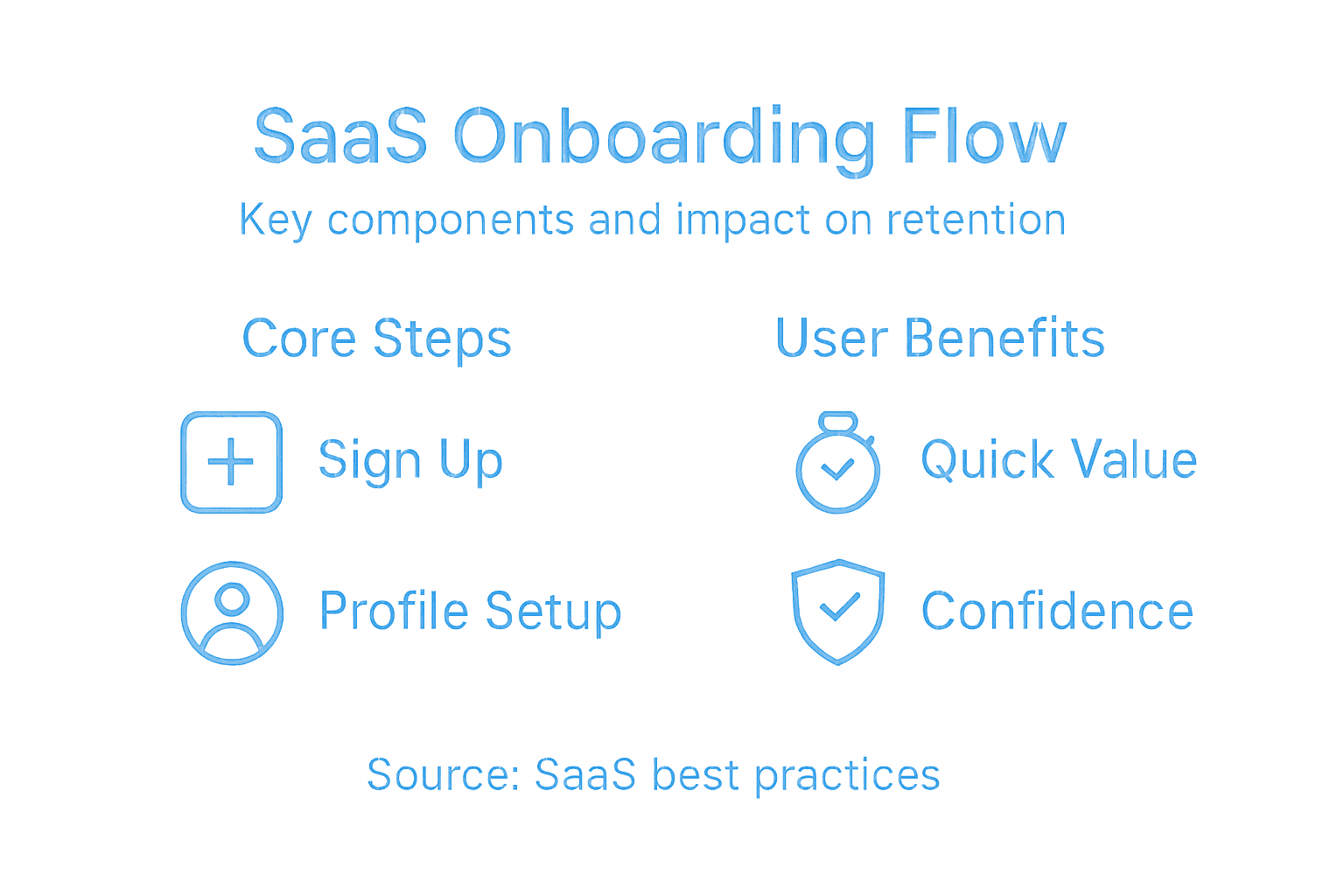 Infographic on SaaS onboarding components and benefits