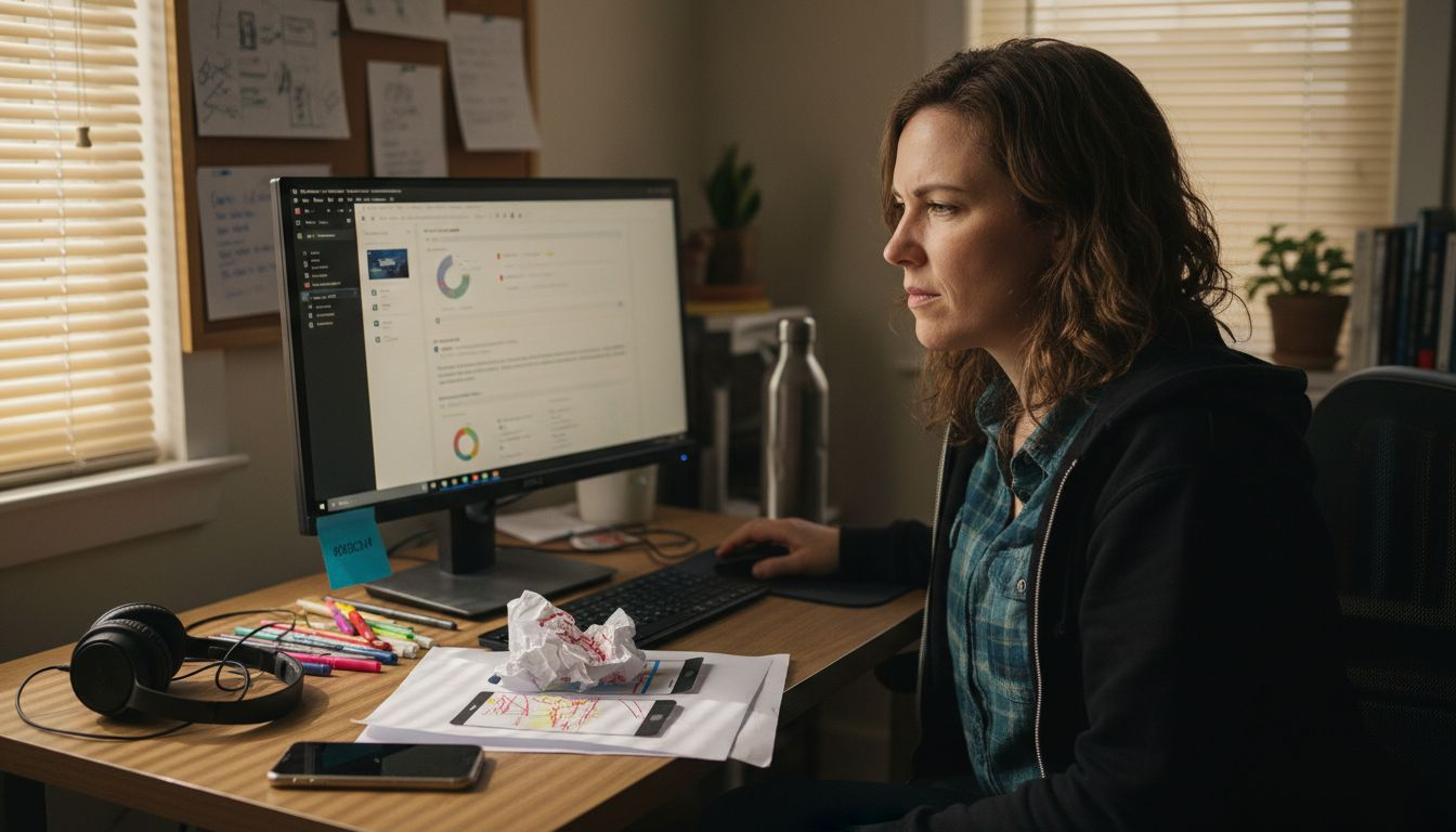 Designer reviewing SaaS prototype user input