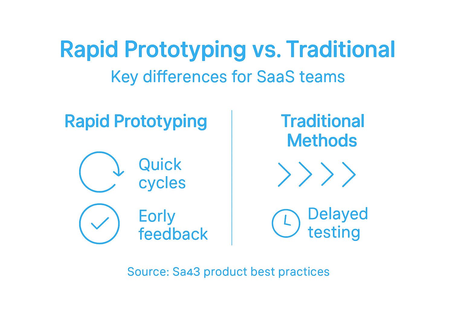Infographic comparing rapid prototyping and traditional methods