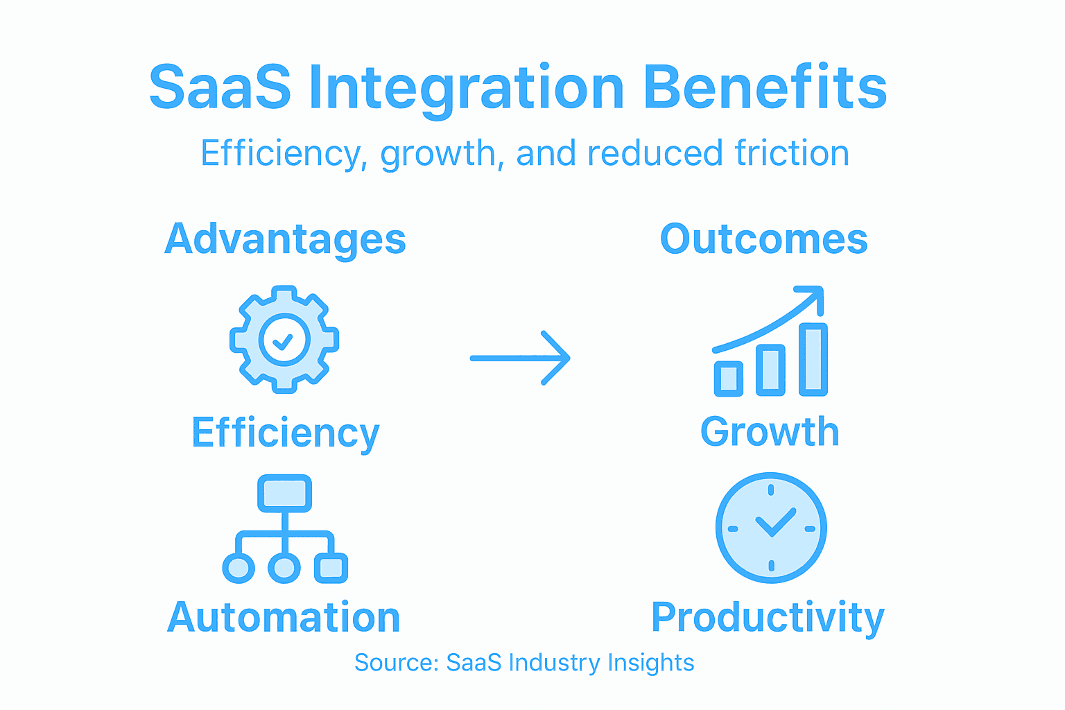 Infographic showing SaaS integration benefits