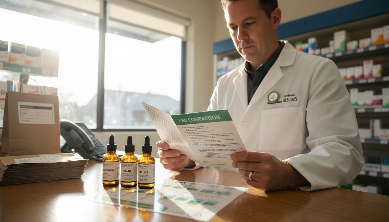 Pharmacist reviews CBD spectrum comparison chart