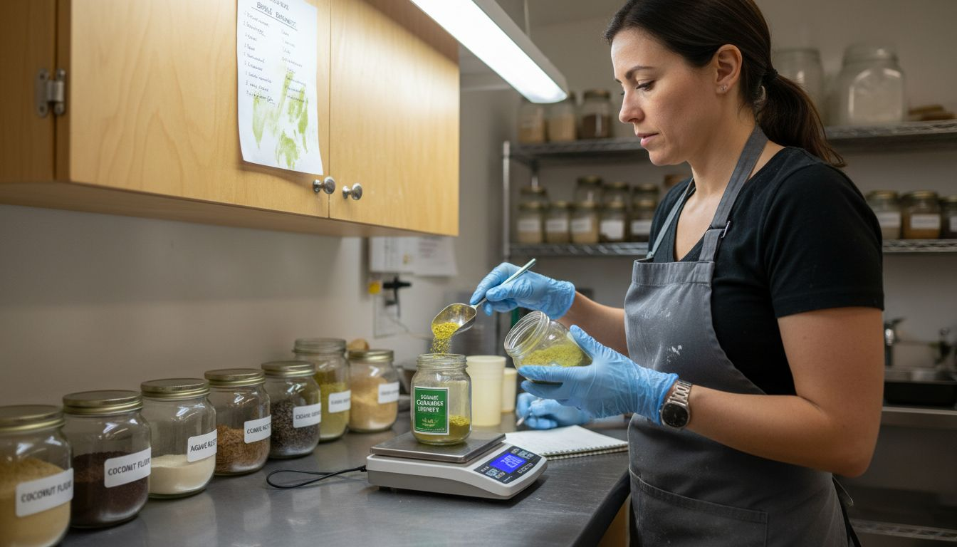 Mixing organic cannabis for edibles