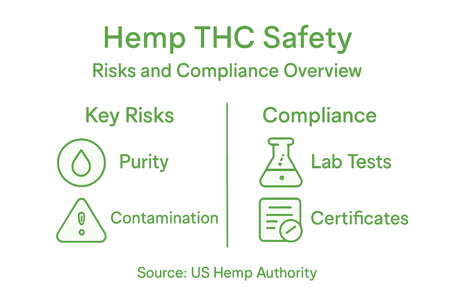 Infographic on hemp THC safety and compliance