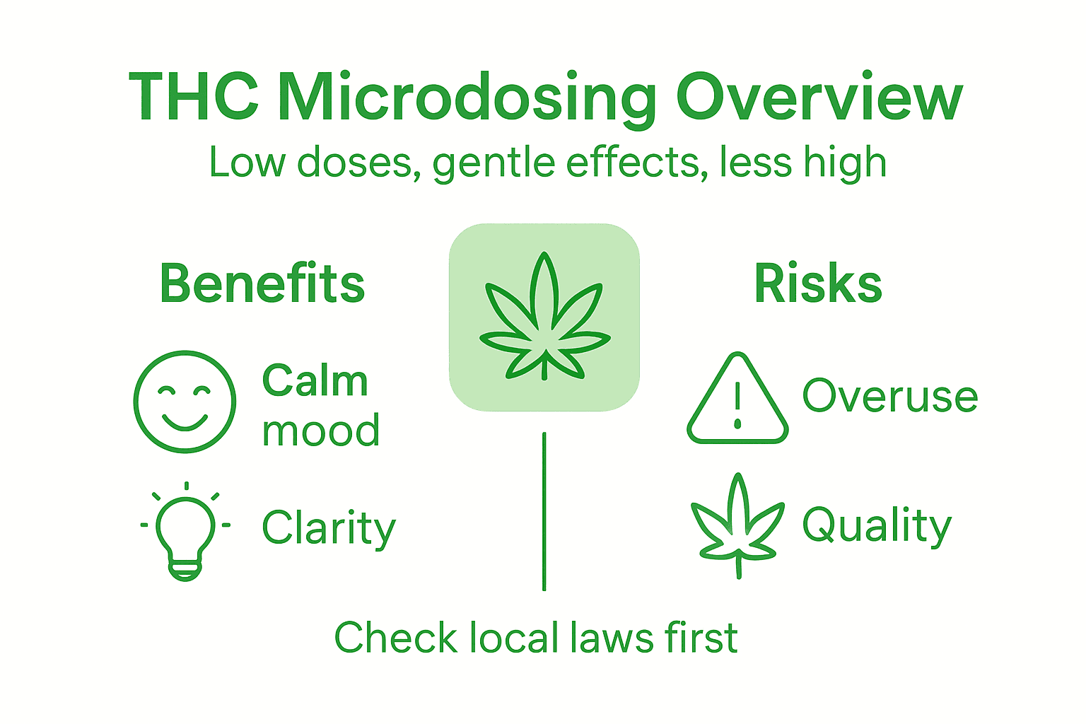 Infographic THC microdosing key benefits and risks