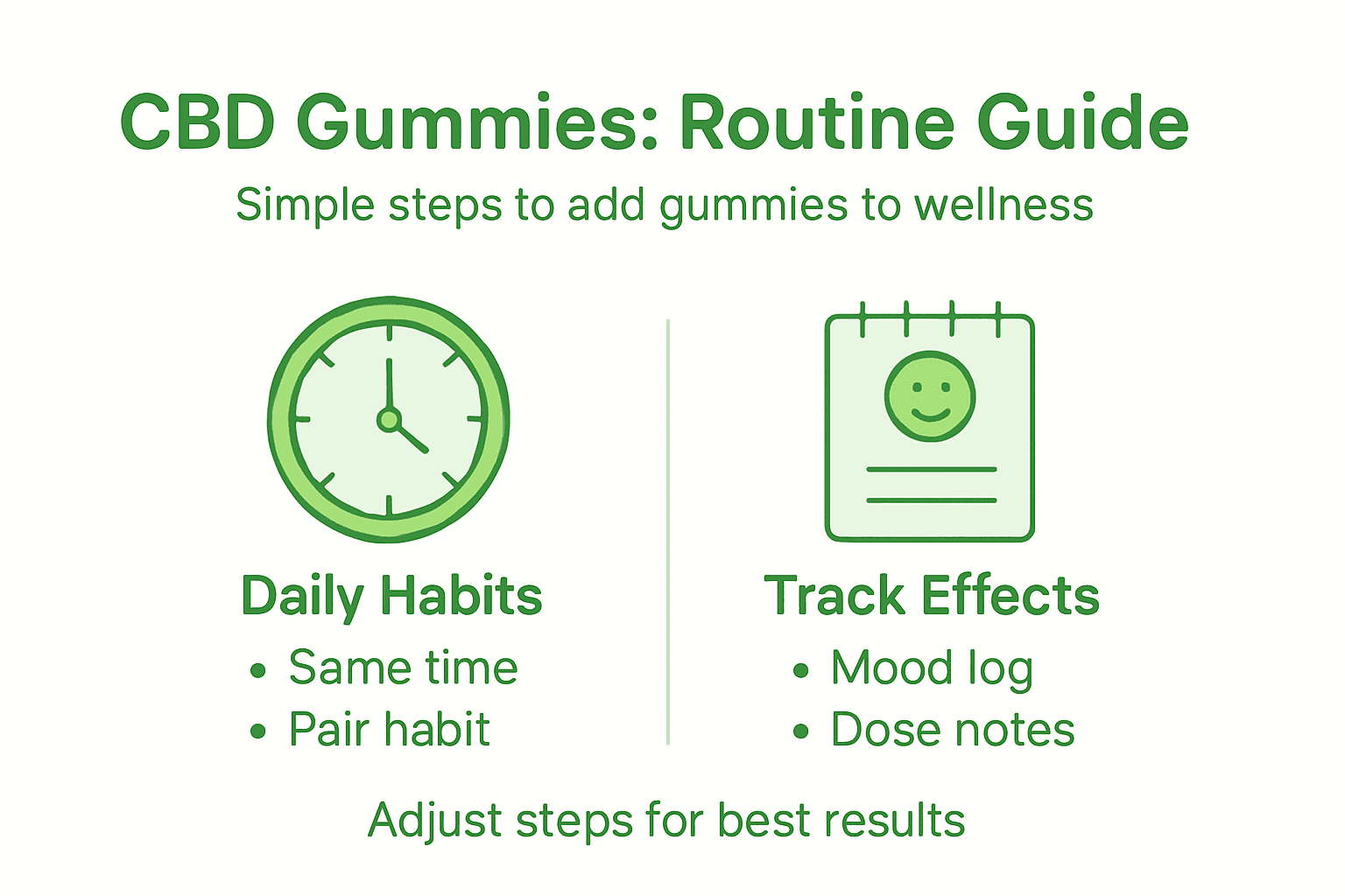 Infographic guide for CBD gummies routine