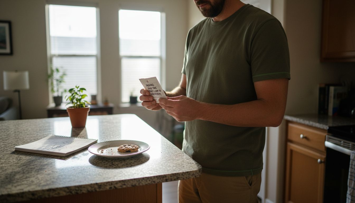 Man checks dose of kitchen edibles