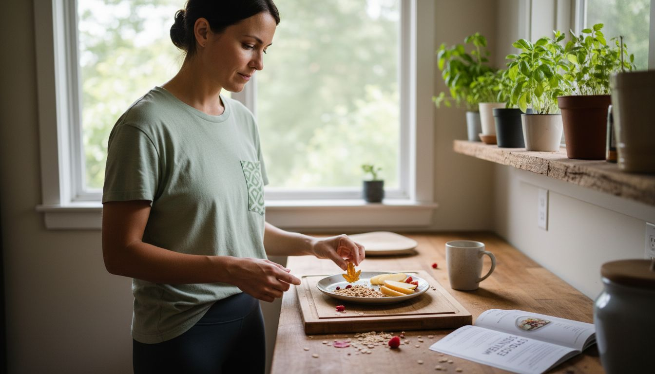 Woman prepares Sativa edible for day