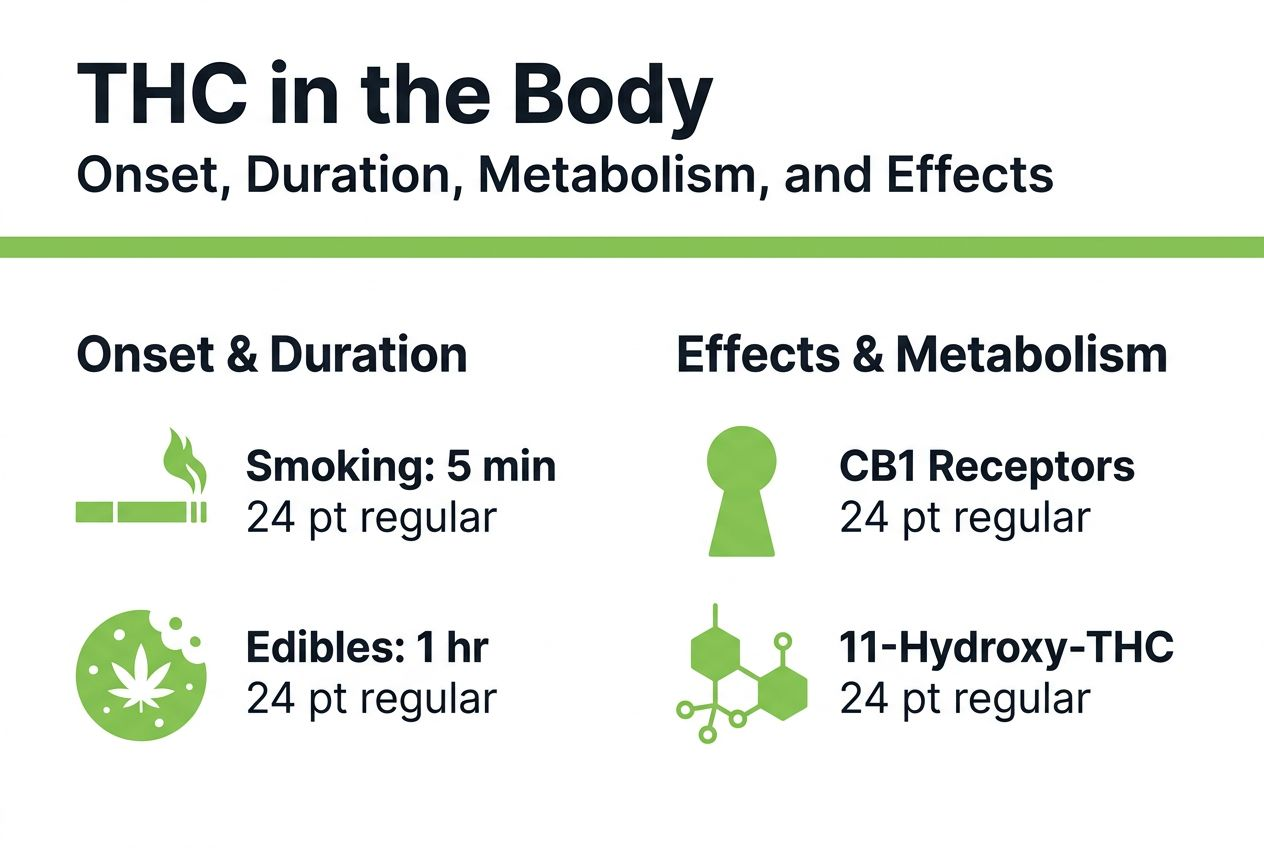 Infographic THC onset duration metabolism effects