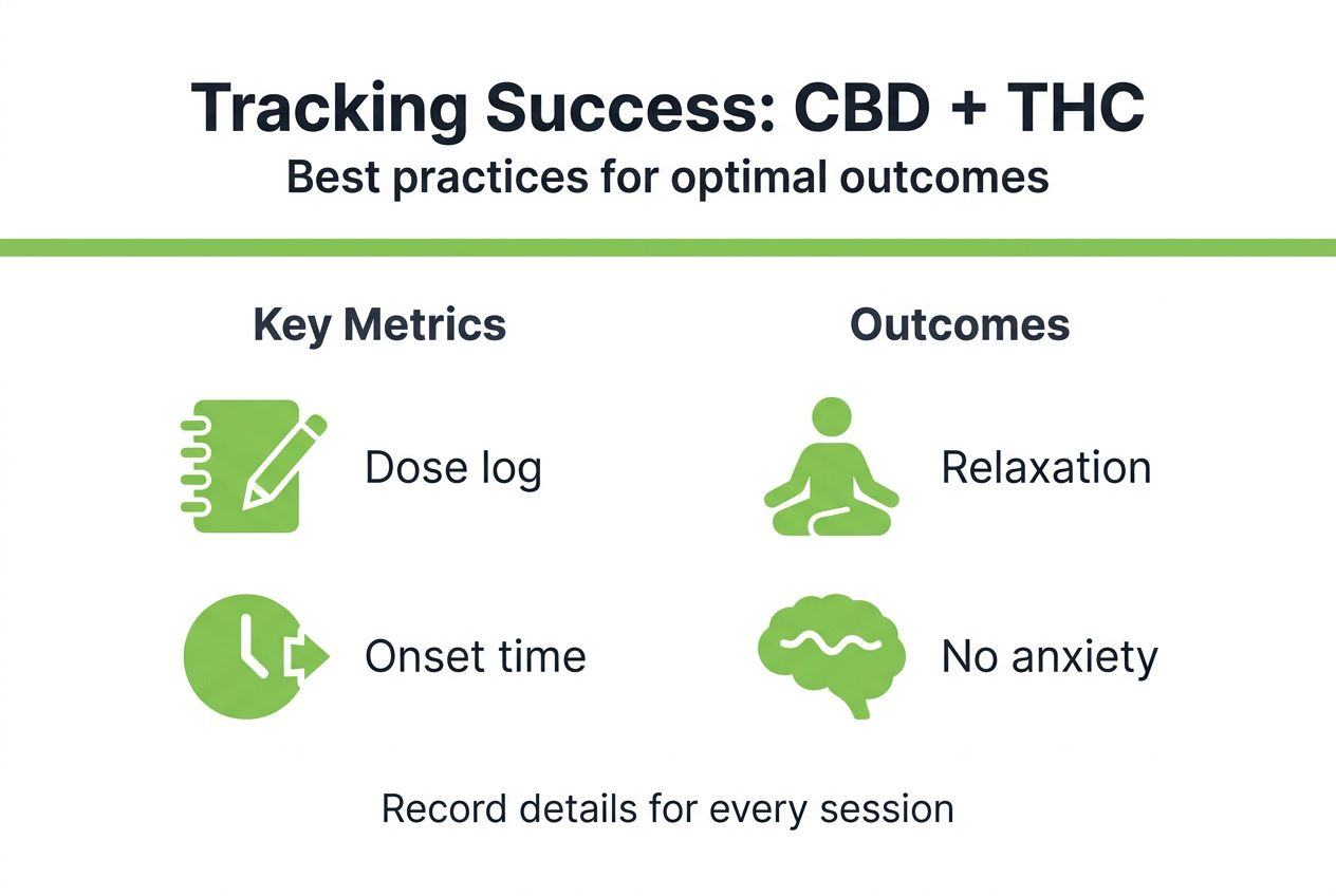 Infographic for tracking CBD and THC session success
