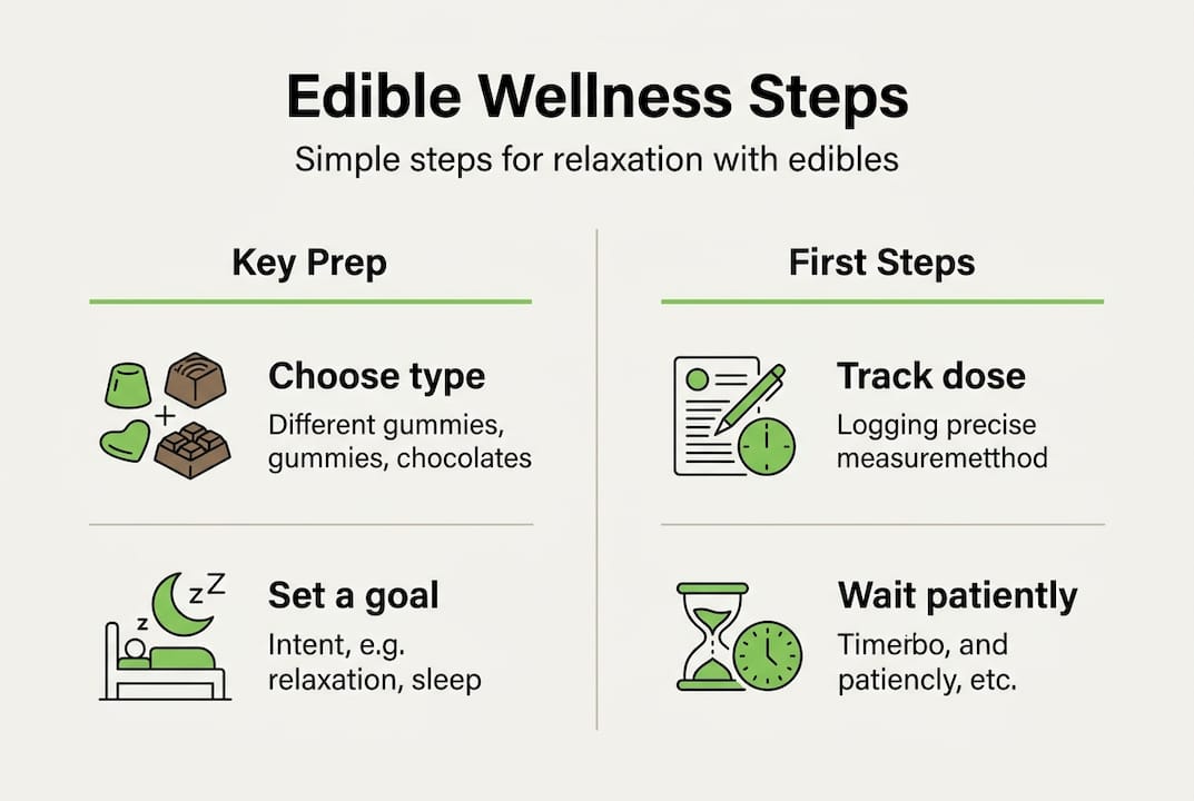 Infographic steps for edible wellness routine