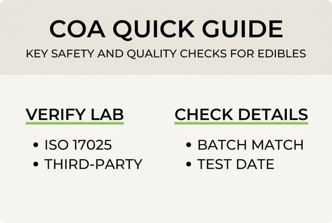 Infographic COA quick guide for edibles