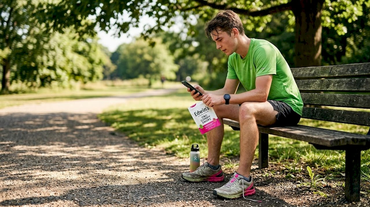 Runner with CBD edibles after workout