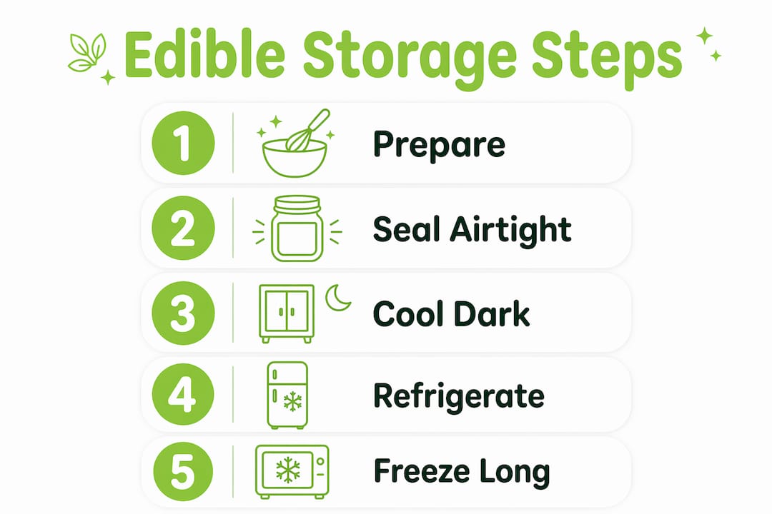 Step-by-step guide to storing cannabis edibles