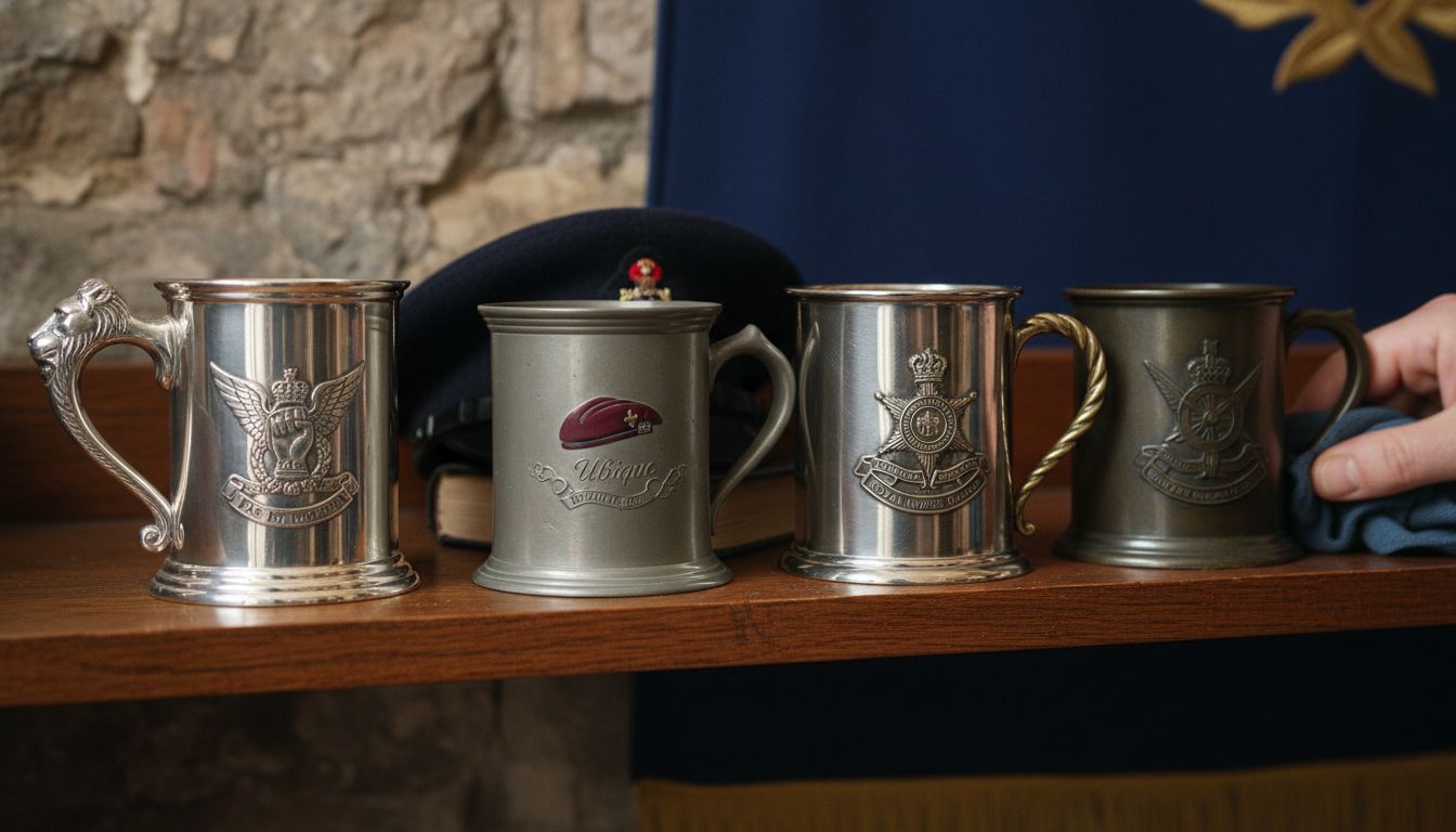engraved military tankards